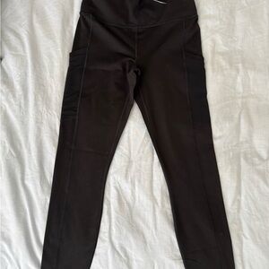 Fabletics Black High-Waist Leggings with Side Pockets